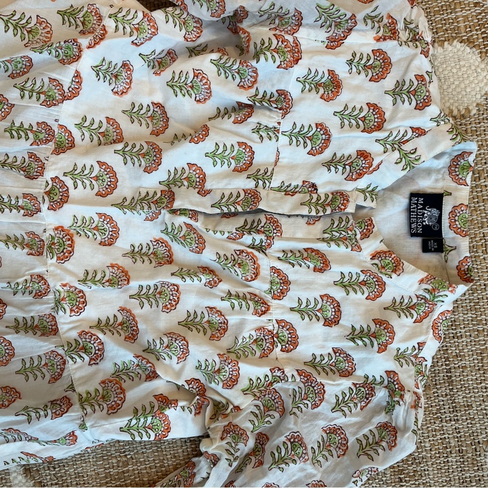 Madison Matthews block print dress